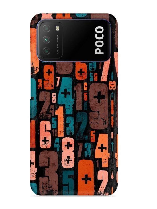 0 To 9 Art Snap Case for Poco M3 Zapvi