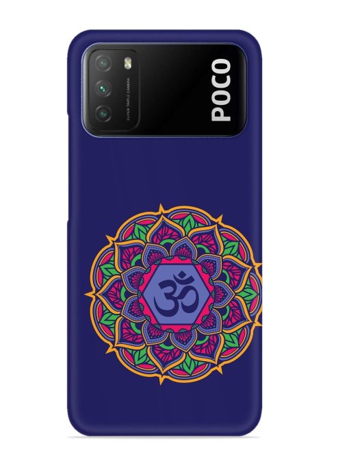 Om Mandala Art Blue Snap Case for Poco M3 Zapvi