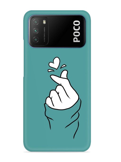 Korean Heart Sign Art Snap Case for Poco M3