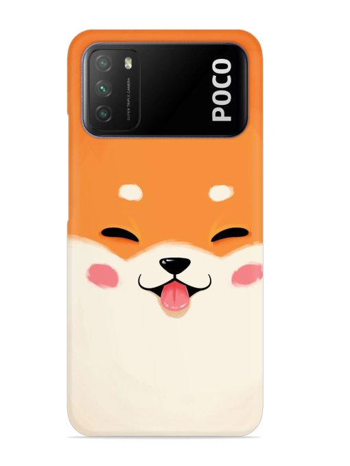 Cute Dog Face Vector Snap Case for Poco M3 Zapvi