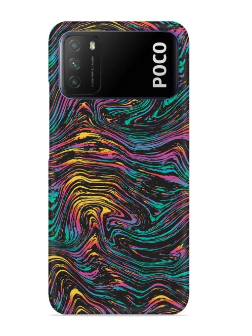 Abstract Liquid Colors Snap Case for Poco M3 Zapvi