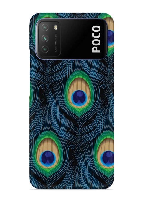 Seamless Pattern Peacock Snap Case for Poco M3 Zapvi