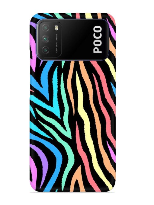 Colorful Abstract Zebra Snap Case for Poco M3