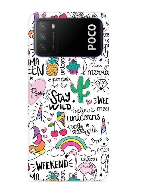 Unicorn Ice Cream Snap Case for Poco M3