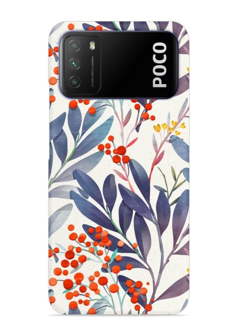 Seamless Floral Pattern Snap Case for Poco M3