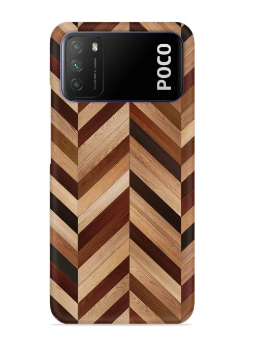 Seamless Wood Parquet Snap Case for Poco M3 Zapvi