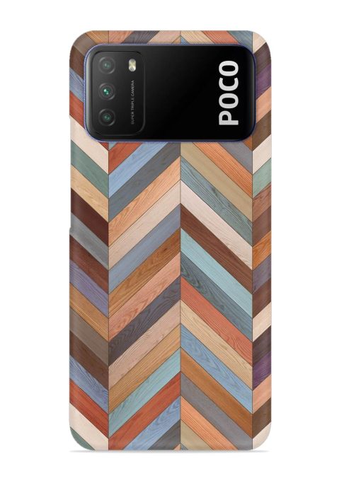 Seamless Wood Parquet Snap Case for Poco M3