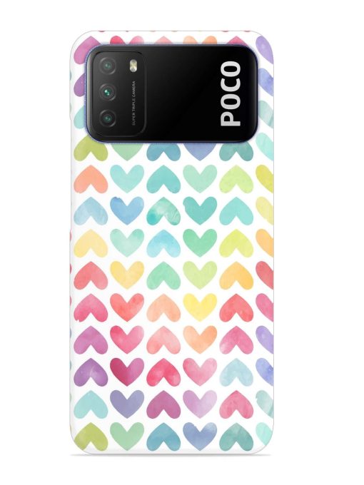 Seamless Colorful Watercolor Snap Case for Poco M3 Zapvi