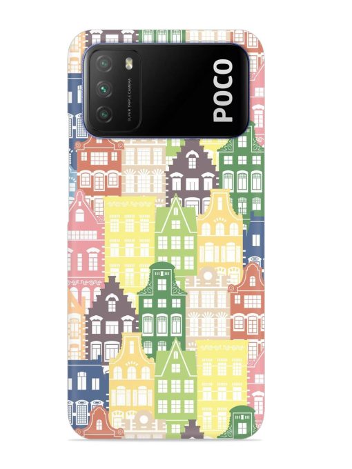 Seamless Shapes Pattern Snap Case for Poco M3 Zapvi