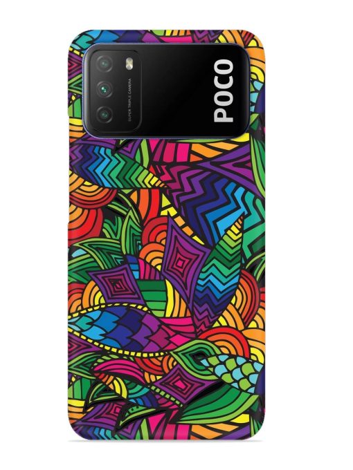 Abstract Multicolor Seamless Snap Case for Poco M3