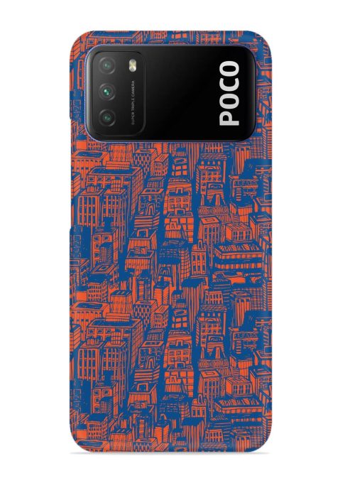 Hand Drawn Seamless Snap Case for Poco M3 Zapvi