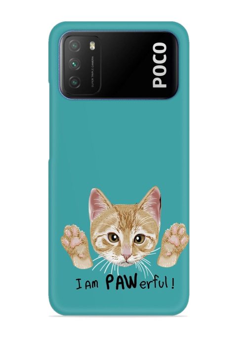 Typography Slogan Cat Snap Case for Poco M3