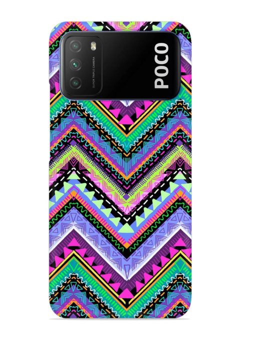 Tribal Aztec Print Snap Case for Poco M3 Zapvi