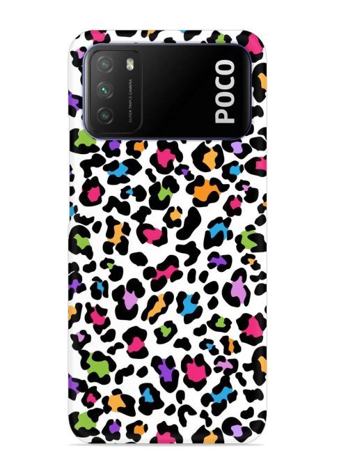 Seamless Leopard Pattern Snap Case for Poco M3 Zapvi