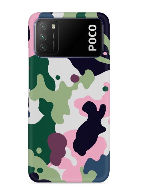 Seamless Funky Camouflage Snap Case for Poco M3 Zapvi