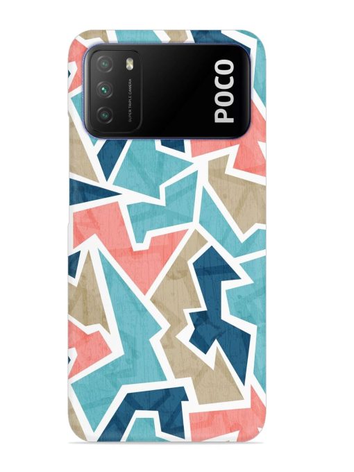 Vintage Geometric Triangle Snap Case for Poco M3 Zapvi