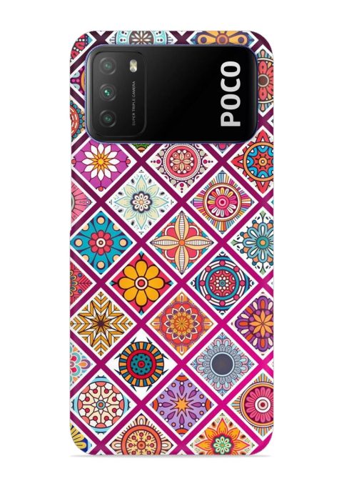 Seamless Tile Pattern Snap Case for Poco M3 Zapvi