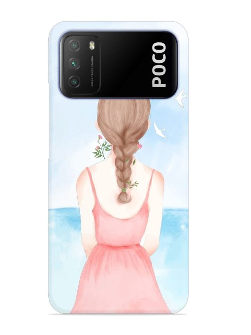 Watercolor Girl Vector Snap Case for Poco M3 Zapvi