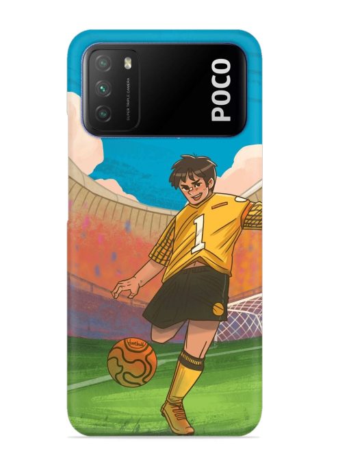 Soccer Kick Snap Case for Poco M3 Zapvi