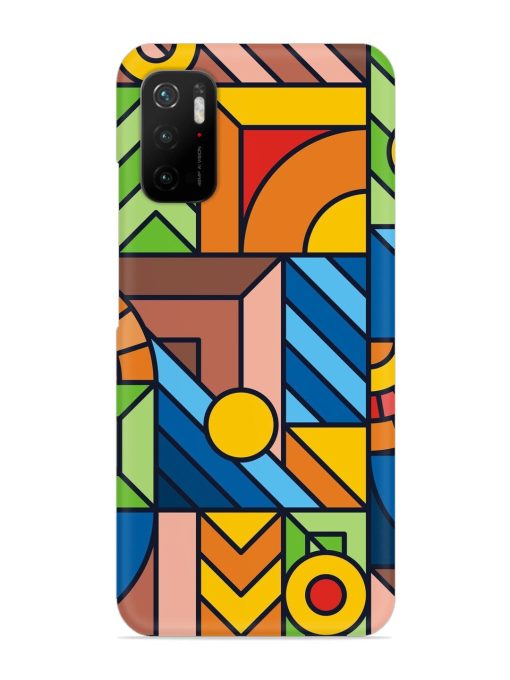 Colorful Geometric Snap Case for Poco M3 Pro (5G) Zapvi