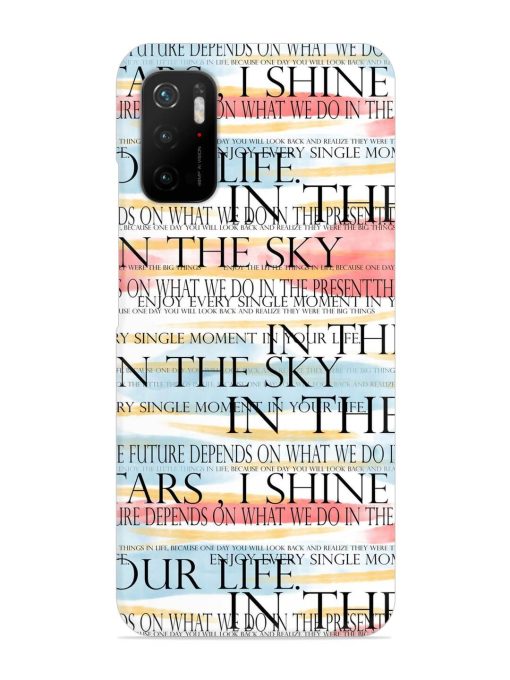 Seamless Slogans Pattern Snap Case for Poco M3 Pro (5G) Zapvi