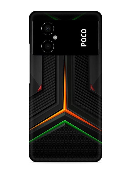 Orange Triangle Light Snap Case for Poco M4 (5G) Zapvi