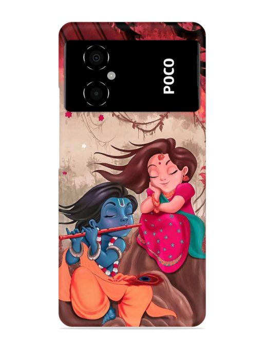 Radhe Krishna Water Art Snap Case for Poco M4 (5G) Zapvi