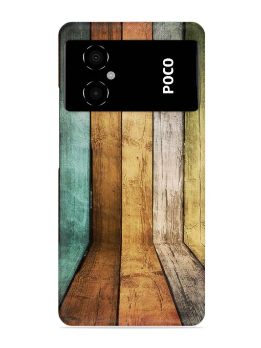 Wooden Realistic Art Snap Case for Poco M4 (5G) Zapvi