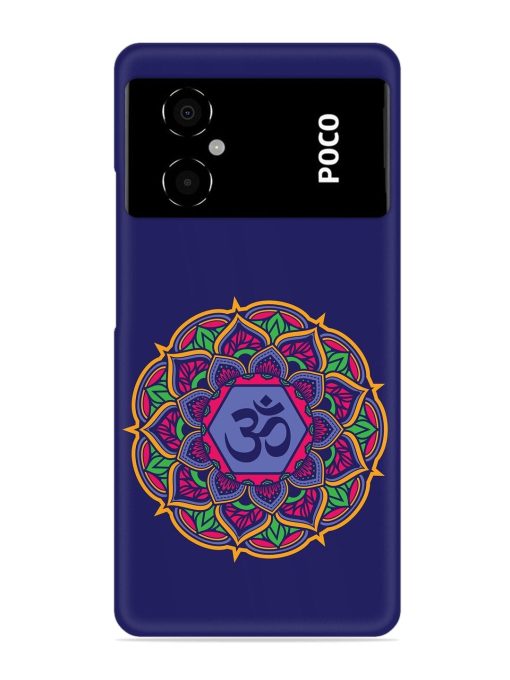 Om Mandala Art Blue Snap Case for Poco M4 (5G) Zapvi