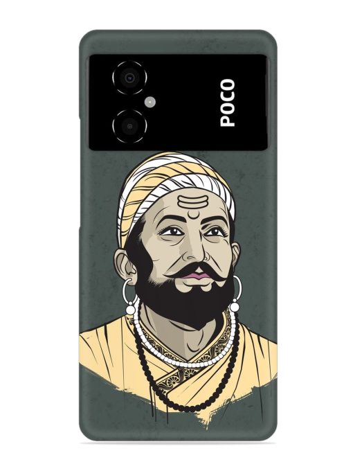 Shivaji Maharaj Vector Art Snap Case for Poco M4 (5G) Zapvi