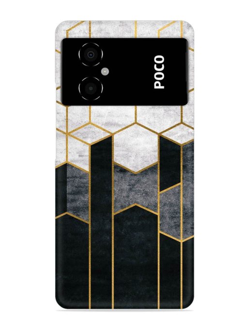 Cube Marble Art Snap Case for Poco M4 (5G)