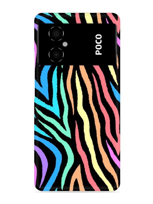 Colorful Abstract Zebra Snap Case for Poco M4 (5G) Zapvi