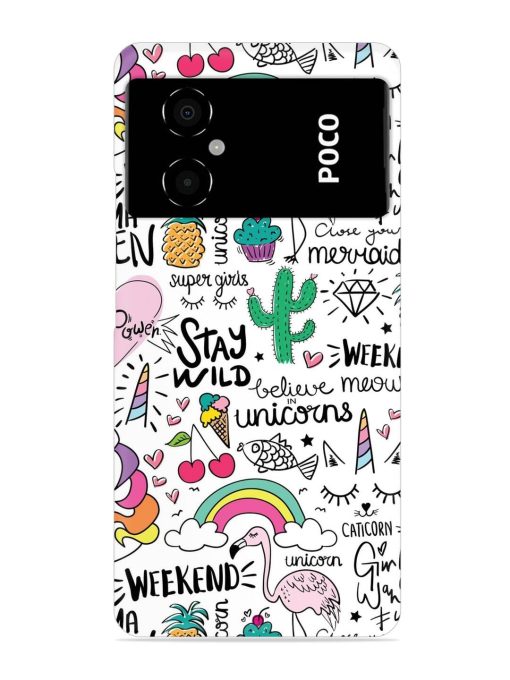 Unicorn Ice Cream Snap Case for Poco M4 (5G)