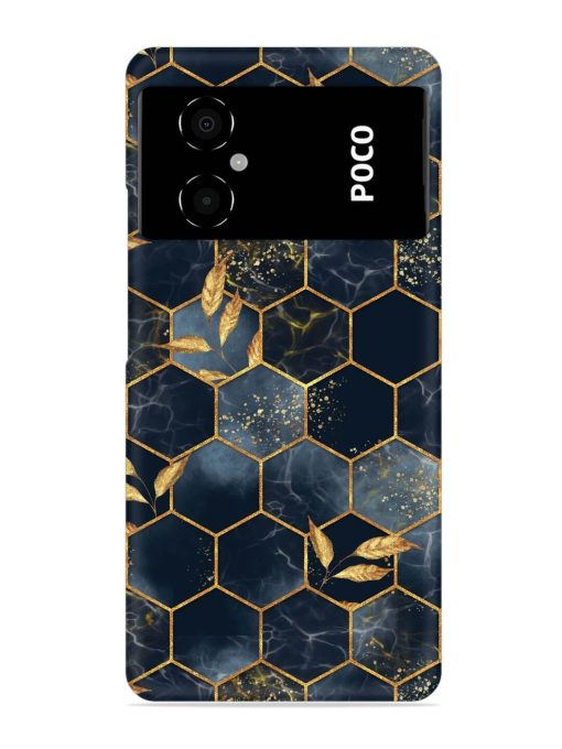 Marble Hexagon Seamless Snap Case for Poco M4 (5G) Zapvi