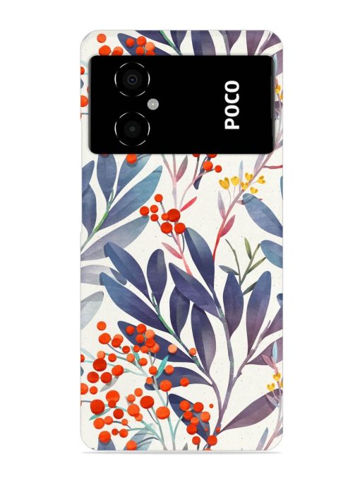 Seamless Floral Pattern Snap Case for Poco M4 (5G) Zapvi