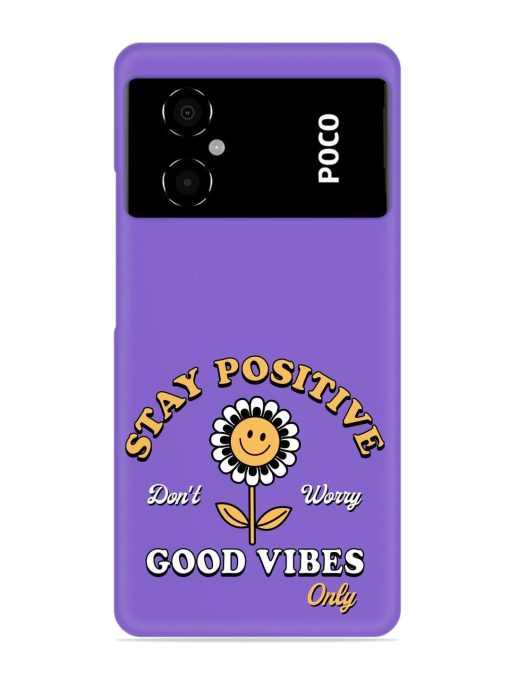 Retro Positive Flower Snap Case for Poco M4 (5G)