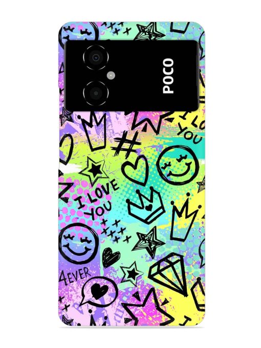 Bright Seamless Pattern Snap Case for Poco M4 (5G) Zapvi