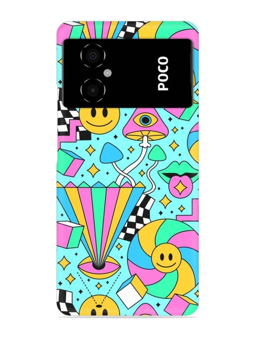 Trippy Rainbow 60S Snap Case for Poco M4 (5G) Zapvi