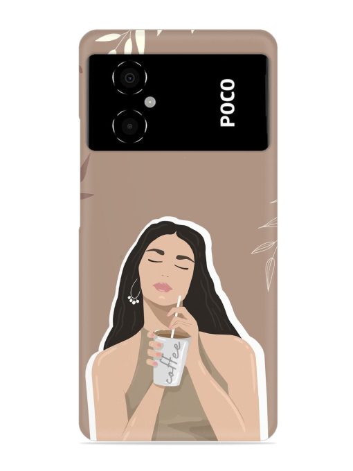 Girl With Coffee Snap Case for Poco M4 (5G)