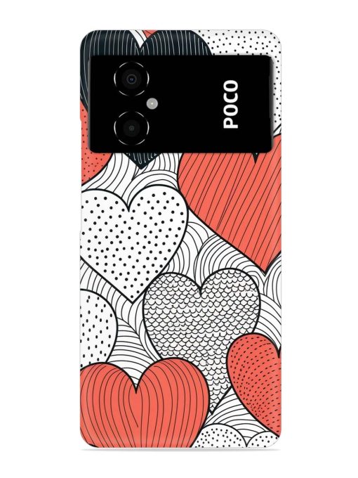 Girly Heart Seamless Snap Case for Poco M4 (5G) Zapvi