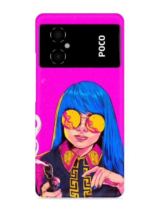 Aesthetic Anime Girl Snap Case for Poco M4 (5G) Zapvi