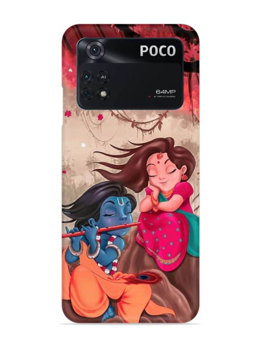 Radhe Krishna Water Art Snap Case for Poco M4 Pro (4G) Zapvi