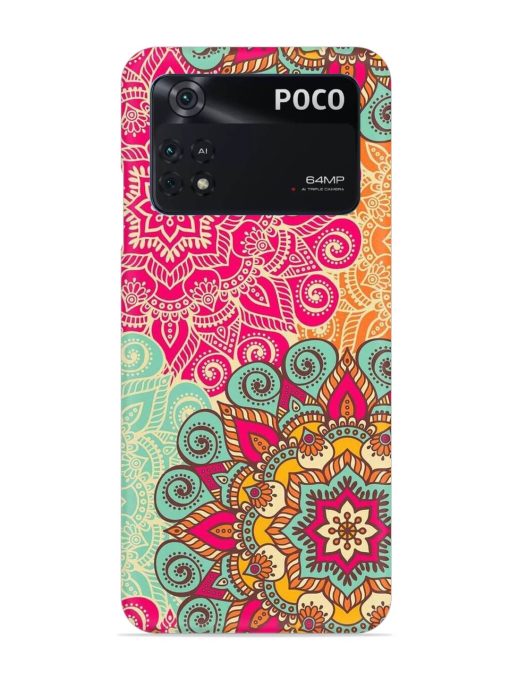 Mandala Seamless Snap Case for Poco M4 Pro (4G) Zapvi