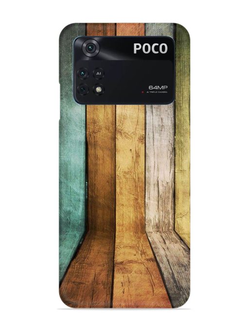 Wooden Realistic Art Snap Case for Poco M4 Pro (4G) Zapvi