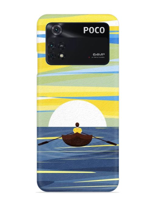 Rowing Person Ferry Paddle Snap Case for Poco M4 Pro (4G) Zapvi