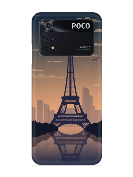 France Paris Eiffel Tower Gradient Snap Case for Poco M4 Pro (4G) Zapvi