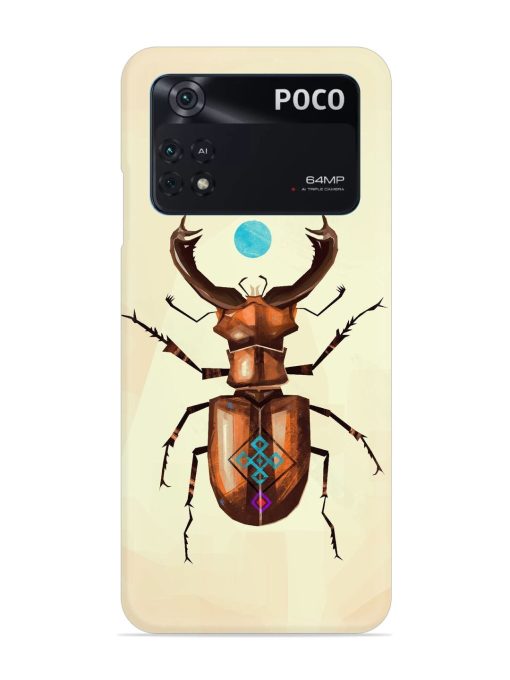 Stag Beetle Vector Snap Case for Poco M4 Pro (4G) Zapvi