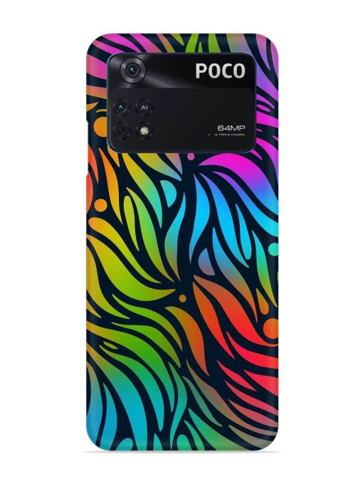 Abstract Leaf Design Snap Case for Poco M4 Pro (4G) Zapvi