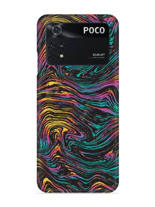 Abstract Liquid Colors Snap Case for Poco M4 Pro (4G) Zapvi