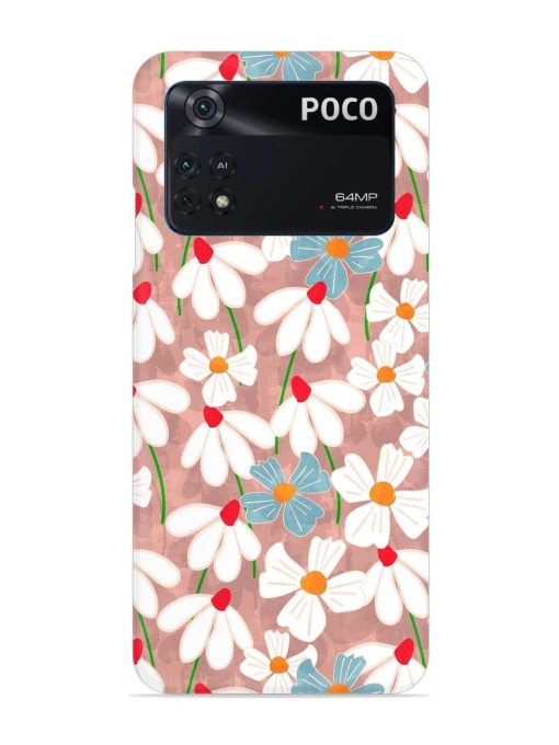 Abstract Petal Flowers Snap Case for Poco M4 Pro (4G) Zapvi